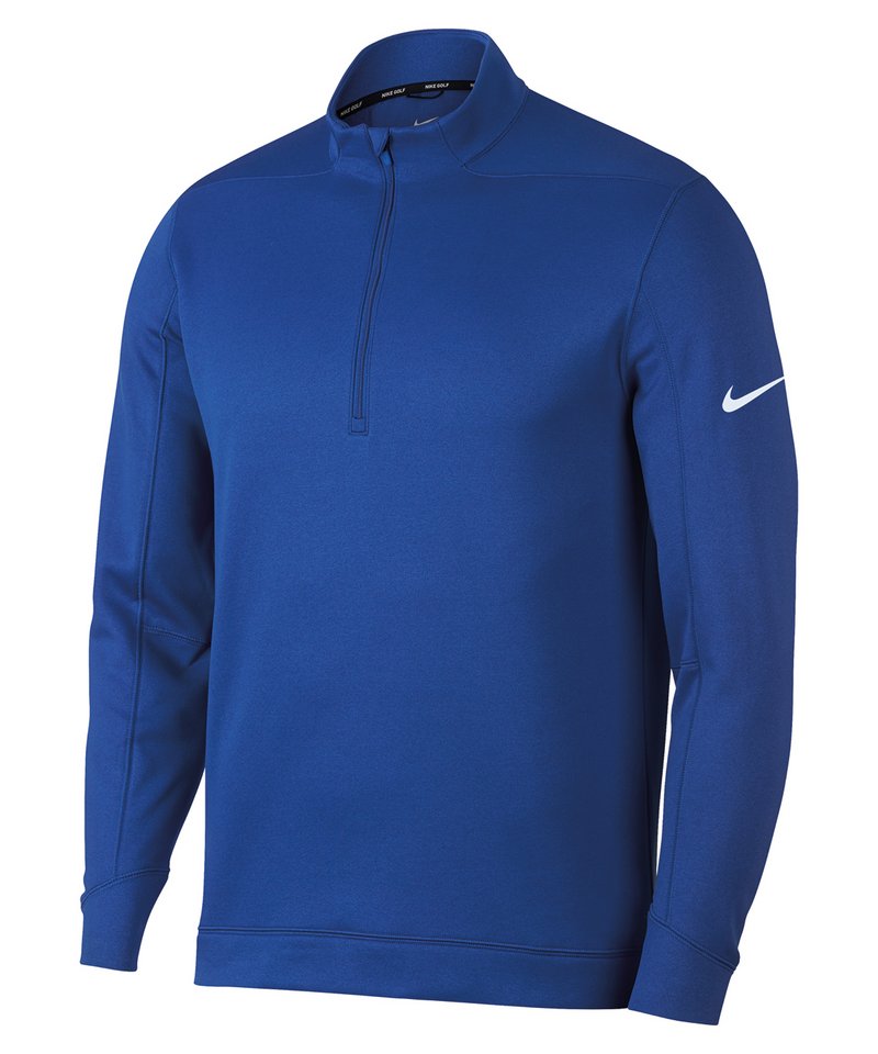 Therma Rpl Top Half-Zip in Game Royal White by Nike — Custom branded clothing by Print Press, featuring premium embroidery produced in our specialist print lab in the UK.