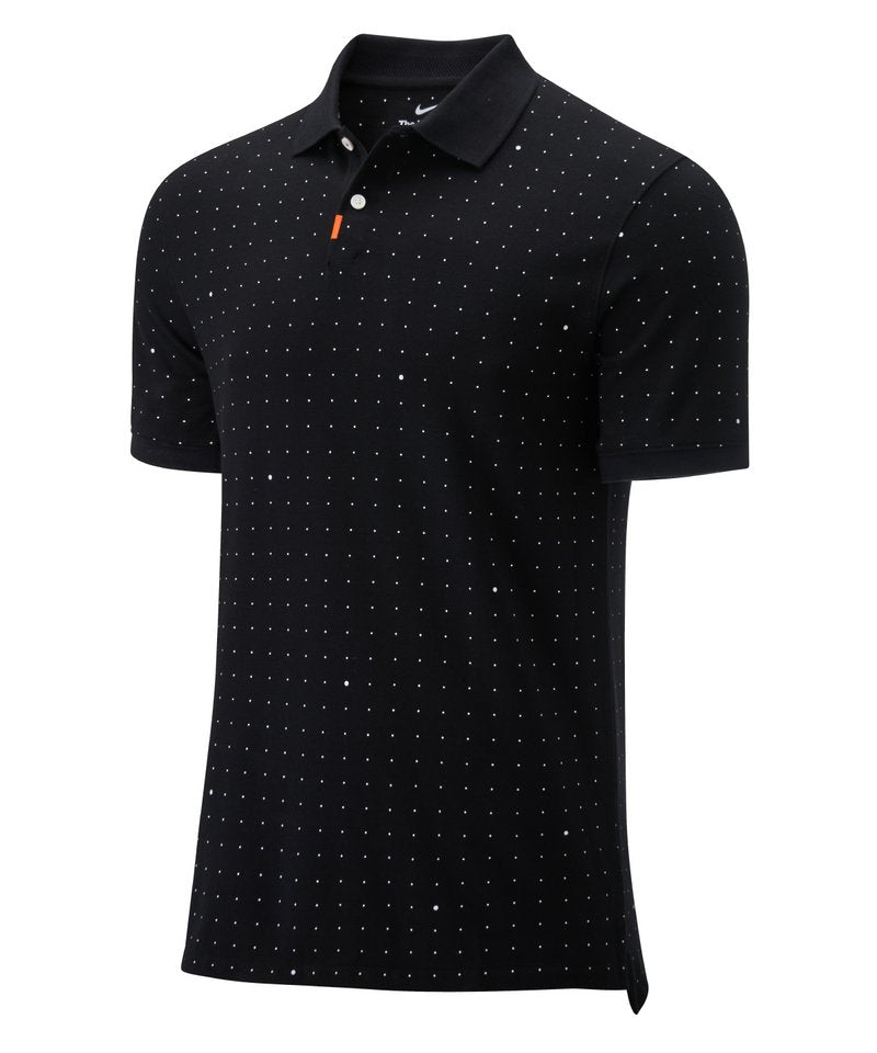 The Nike Polo Golf Space Dot Slim in Black by Nike — Custom branded clothing by Print Press, featuring premium embroidery produced in our specialist print lab in the UK.