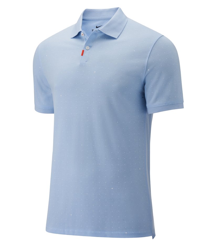 The Nike Polo Golf Space Dot Slim in Hydrogen Blue by Nike — Custom branded clothing by Print Press, featuring premium embroidery produced in our specialist print lab in the UK.