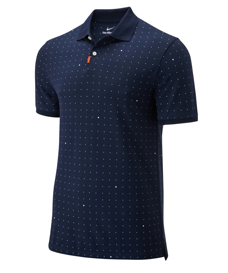 The Nike Polo Golf Space Dot Slim in Obsidian by Nike — Custom branded clothing by Print Press, featuring premium embroidery produced in our specialist print lab in the UK.