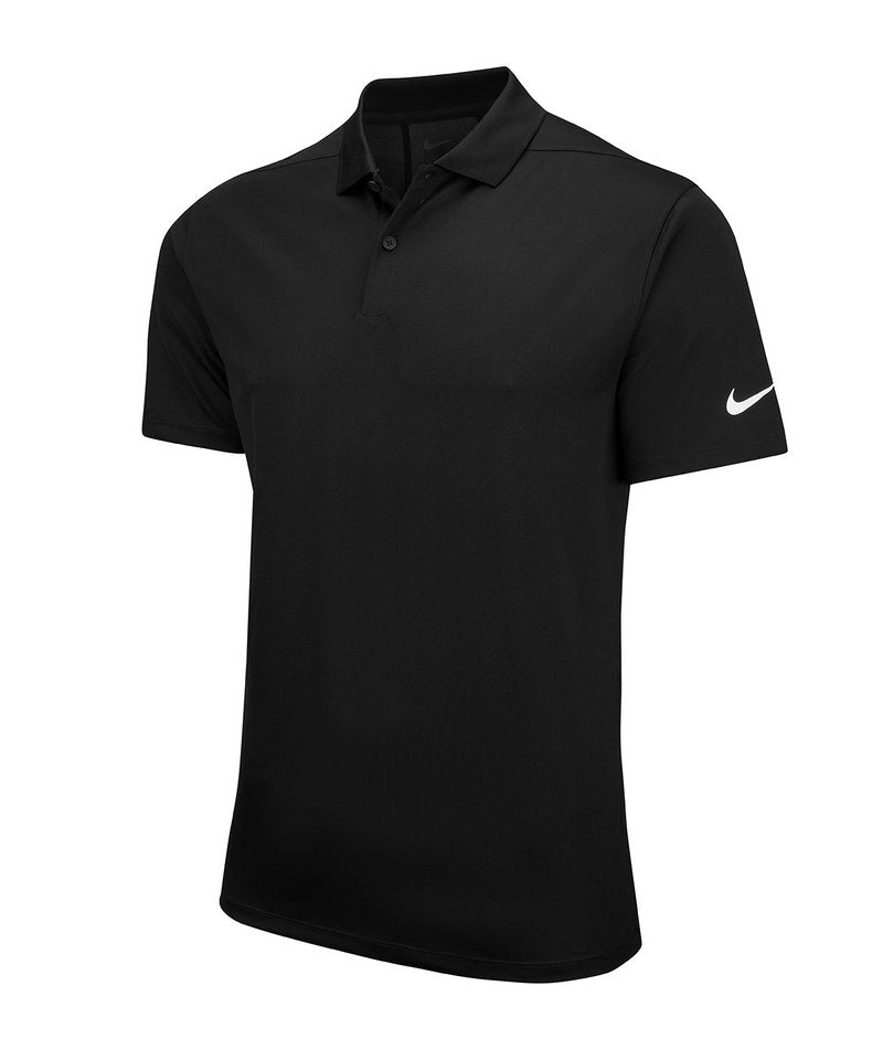 Nike Victory Solid Polo in Black White by Nike — Custom branded clothing by Print Press, featuring premium embroidery produced in our specialist print lab in the UK.