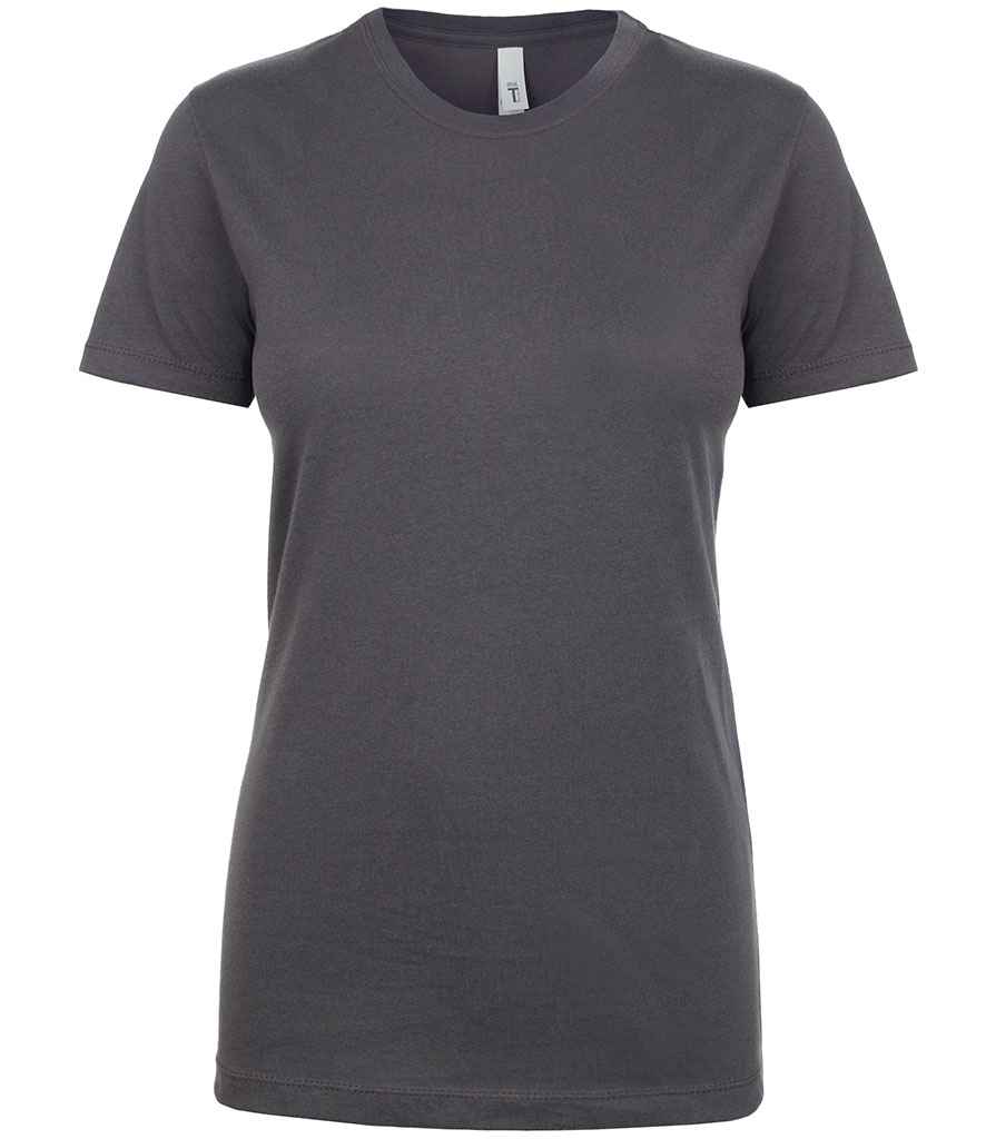 Next Level Apparel Ladies Ideal T-Shirt in Dark Grey by Next Level Apparel — Custom branded clothing by Print Press, featuring premium embroidery produced in our specialist print lab in the UK.
