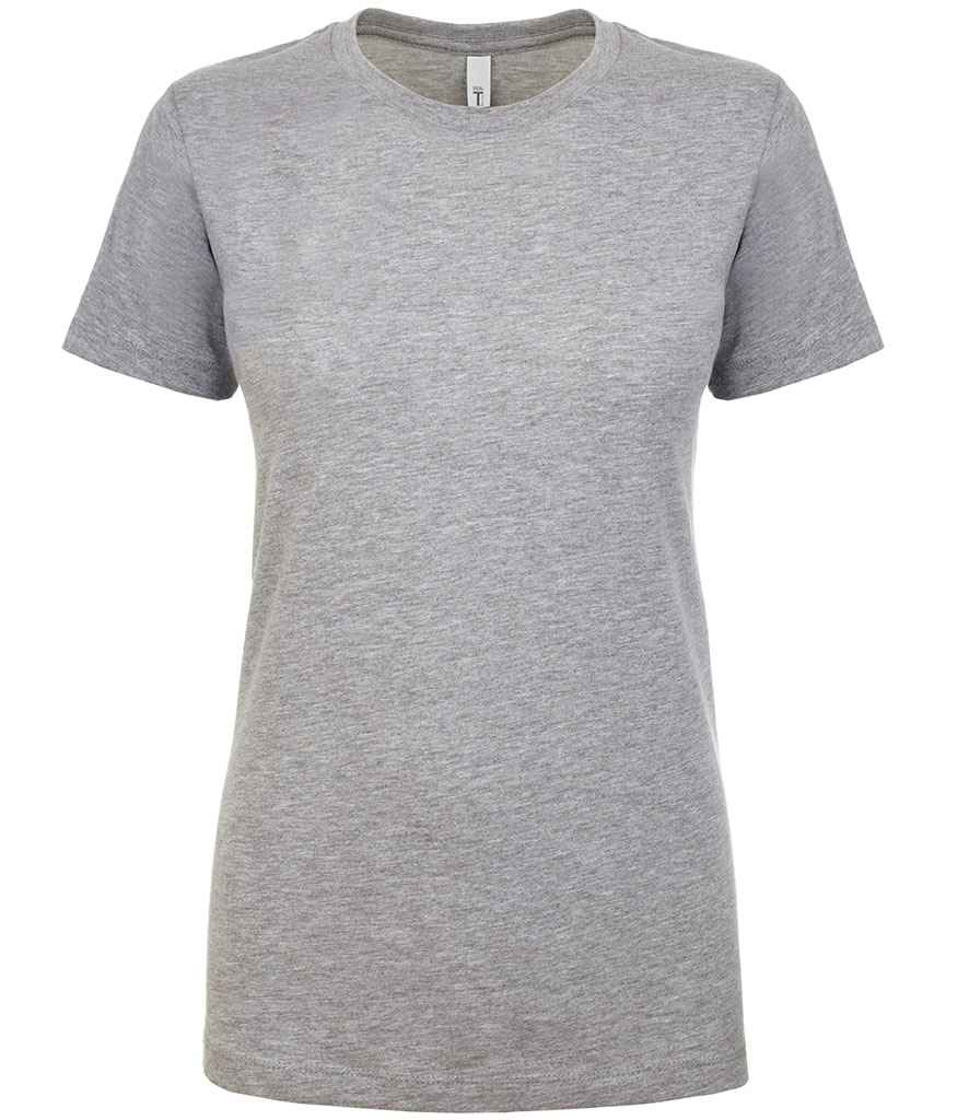 Next Level Apparel Ladies Ideal T-Shirt in Heather Grey by Next Level Apparel — Custom branded clothing by Print Press, featuring premium embroidery produced in our specialist print lab in the UK.