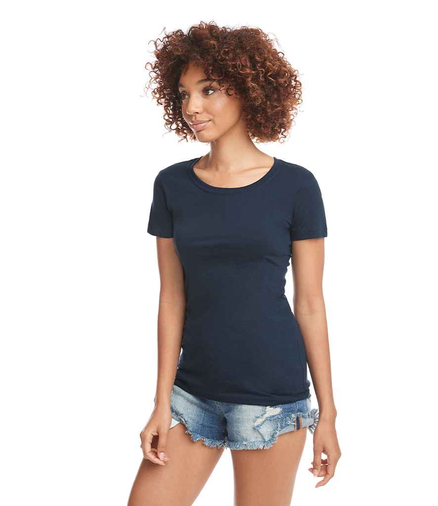Next Level Apparel Ladies Ideal T-Shirt in Midnight Navy by Next Level Apparel — Custom branded clothing by Print Press, featuring premium embroidery produced in our specialist print lab in the UK.
