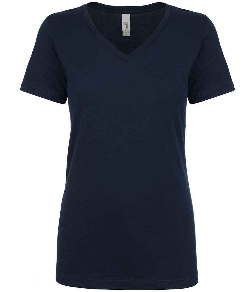 Next Level Apparel Ladies Ideal V Neck T-Shirt in Midnight Navy by Next Level Apparel — Custom branded clothing by Print Press, featuring premium embroidery produced in our specialist print lab in the UK.