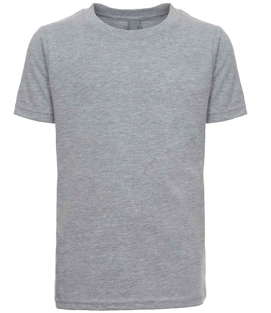 Next Level Apparel Kids Cotton Crew Neck T-Shirt in Heather Grey by Next Level Apparel — Custom branded clothing by Print Press, featuring premium embroidery produced in our specialist print lab in the UK.