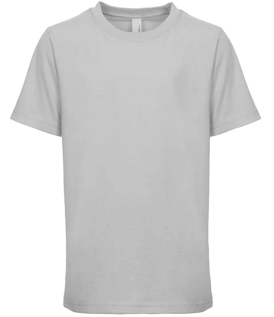 Next Level Apparel Kids Cotton Crew Neck T-Shirt in Light Grey by Next Level Apparel — Custom branded clothing by Print Press, featuring premium embroidery produced in our specialist print lab in the UK.