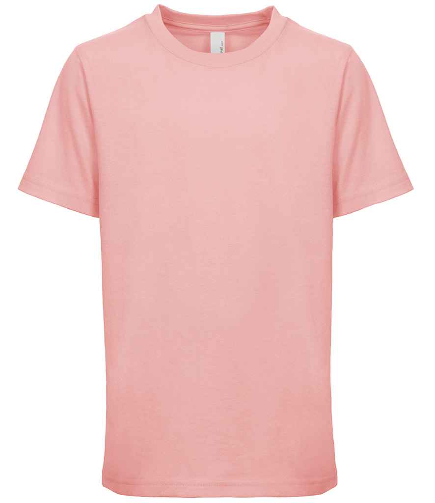 Next Level Apparel Kids Cotton Crew Neck T-Shirt in Light Pink by Next Level Apparel — Custom branded clothing by Print Press, featuring premium embroidery produced in our specialist print lab in the UK.
