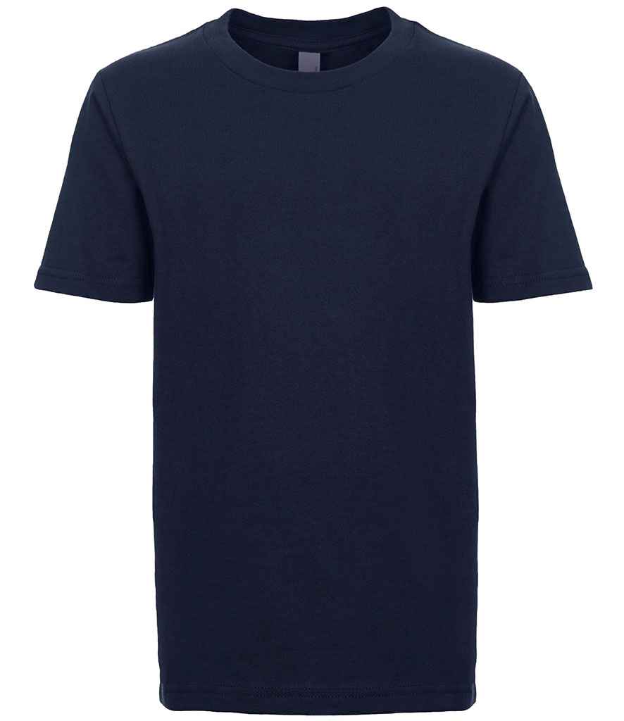 Next Level Apparel Kids Cotton Crew Neck T-Shirt in Midnight Navy by Next Level Apparel — Custom branded clothing by Print Press, featuring premium embroidery produced in our specialist print lab in the UK.