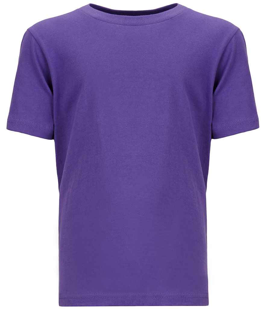 Next Level Apparel Kids Cotton Crew Neck T-Shirt in Purple Rush by Next Level Apparel — Custom branded clothing by Print Press, featuring premium embroidery produced in our specialist print lab in the UK.