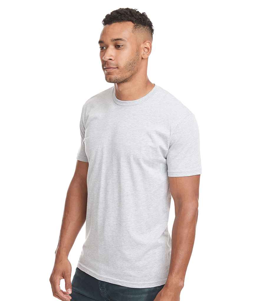 Next Level Apparel Unisex Cotton Crew Neck T-Shirt - (2nd Colours) in Heather Grey by Next Level Apparel — Custom branded clothing by Print Press, featuring premium embroidery produced in our specialist print lab in the UK.