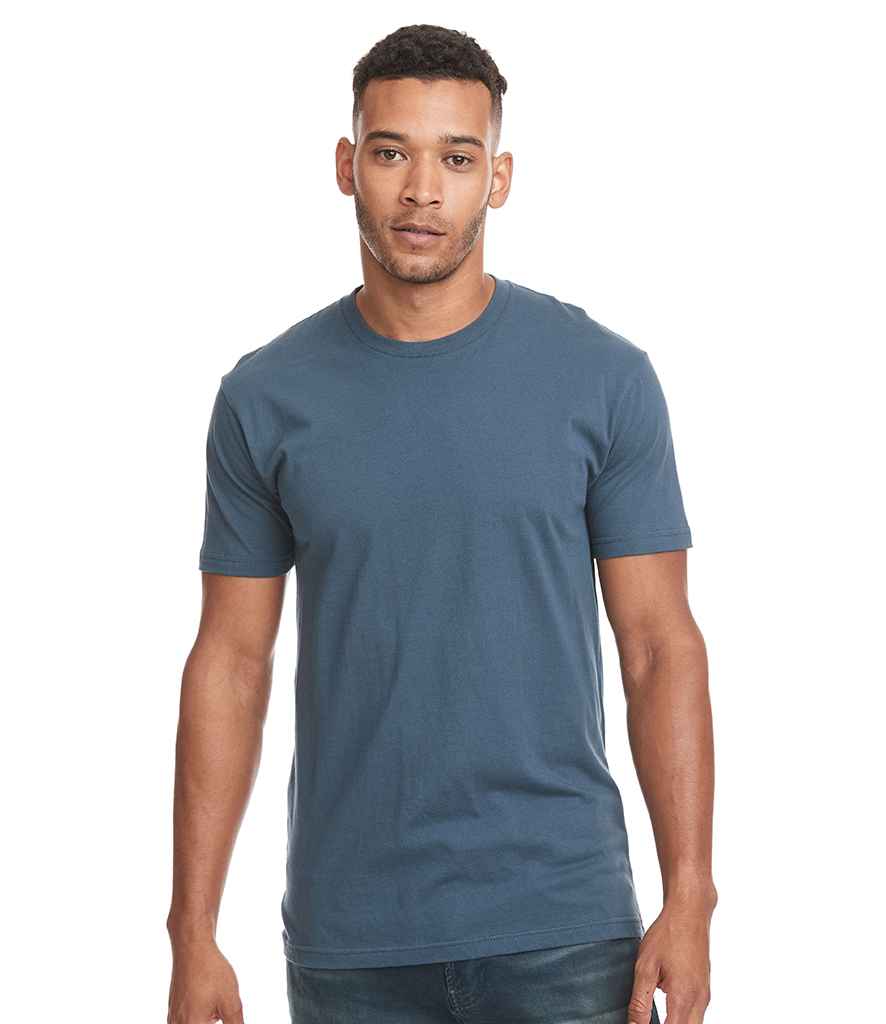 Next Level Apparel Unisex Cotton Crew Neck T-Shirt - (2nd Colours) in Indigo by Next Level Apparel — Custom branded clothing by Print Press, featuring premium embroidery produced in our specialist print lab in the UK.