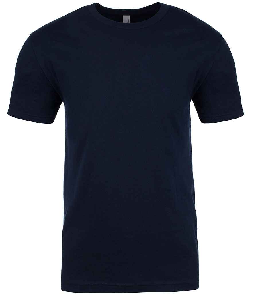 Next Level Apparel Unisex Cotton Crew Neck T-Shirt in Midnight Navy by Next Level Apparel — Custom branded clothing by Print Press, featuring premium embroidery produced in our specialist print lab in the UK.