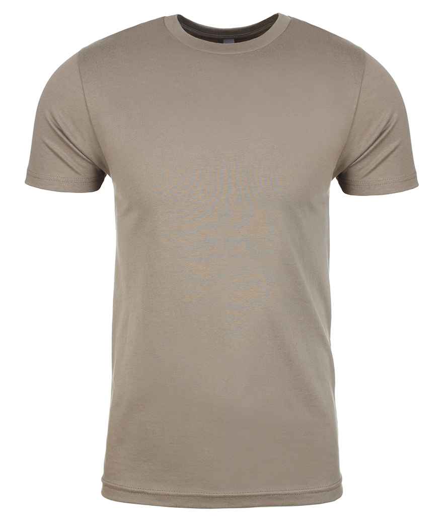 Next Level Apparel Unisex Cotton Crew Neck T-Shirt in Warm Grey by Next Level Apparel — Custom branded clothing by Print Press, featuring premium embroidery produced in our specialist print lab in the UK.