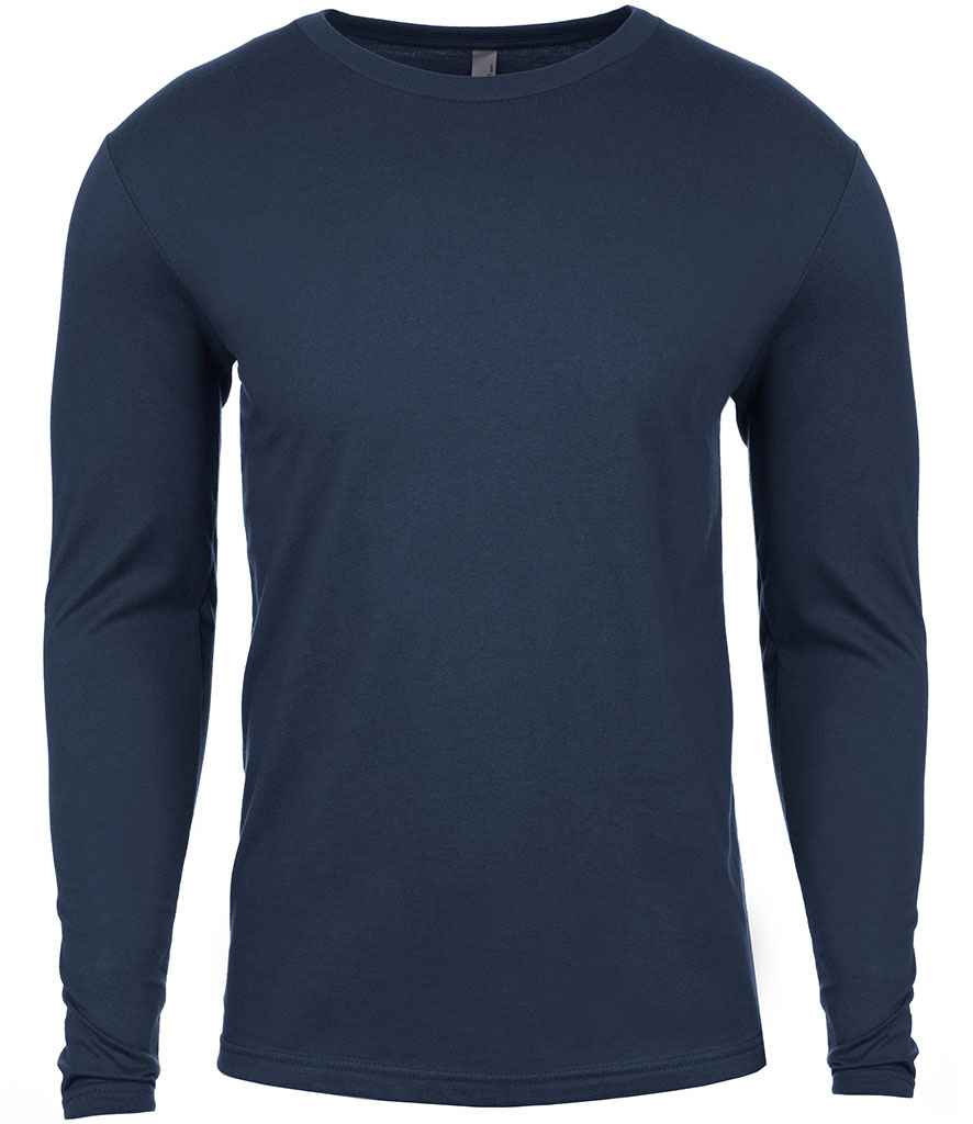 Next Level Apparel Cotton Long Sleeve Crew Neck T-Shirt in by Next Level Apparel — Custom branded clothing by Print Press, featuring premium embroidery produced in our specialist print lab in the UK.