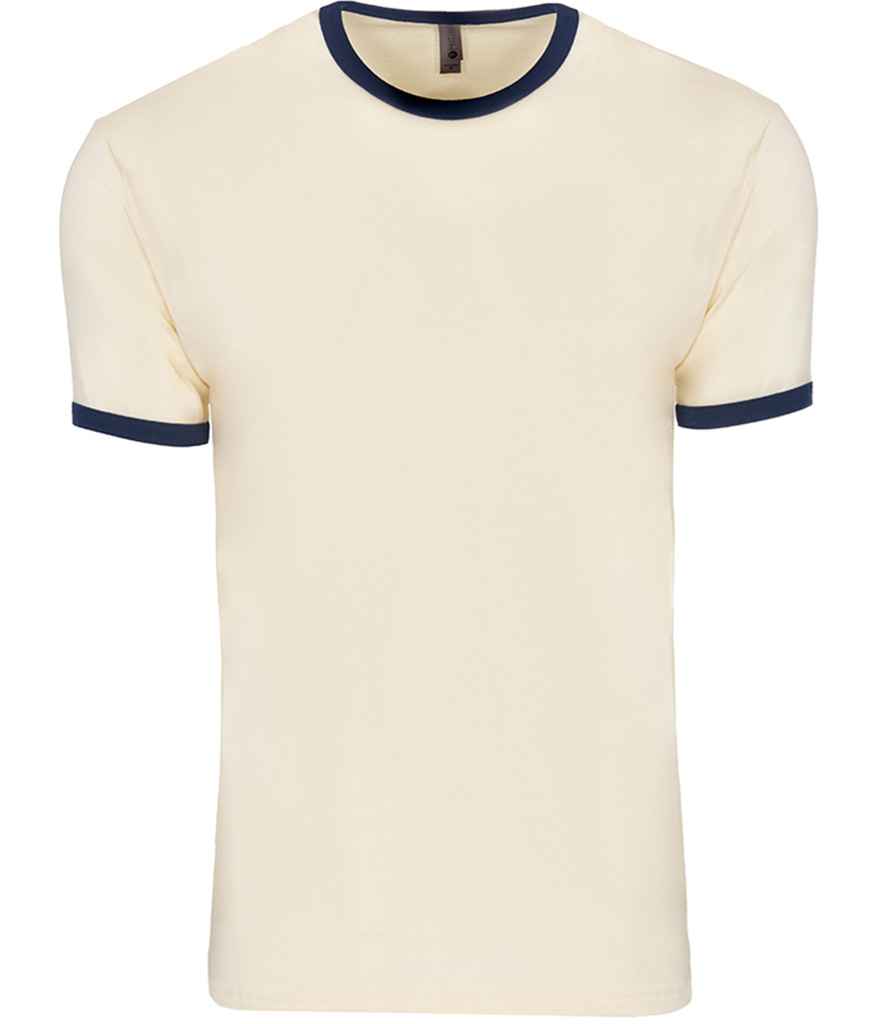 Next Level Apparel Unisex Cotton Ringer T-Shirt in by Next Level Apparel — Custom branded clothing by Print Press, featuring premium embroidery produced in our specialist print lab in the UK.