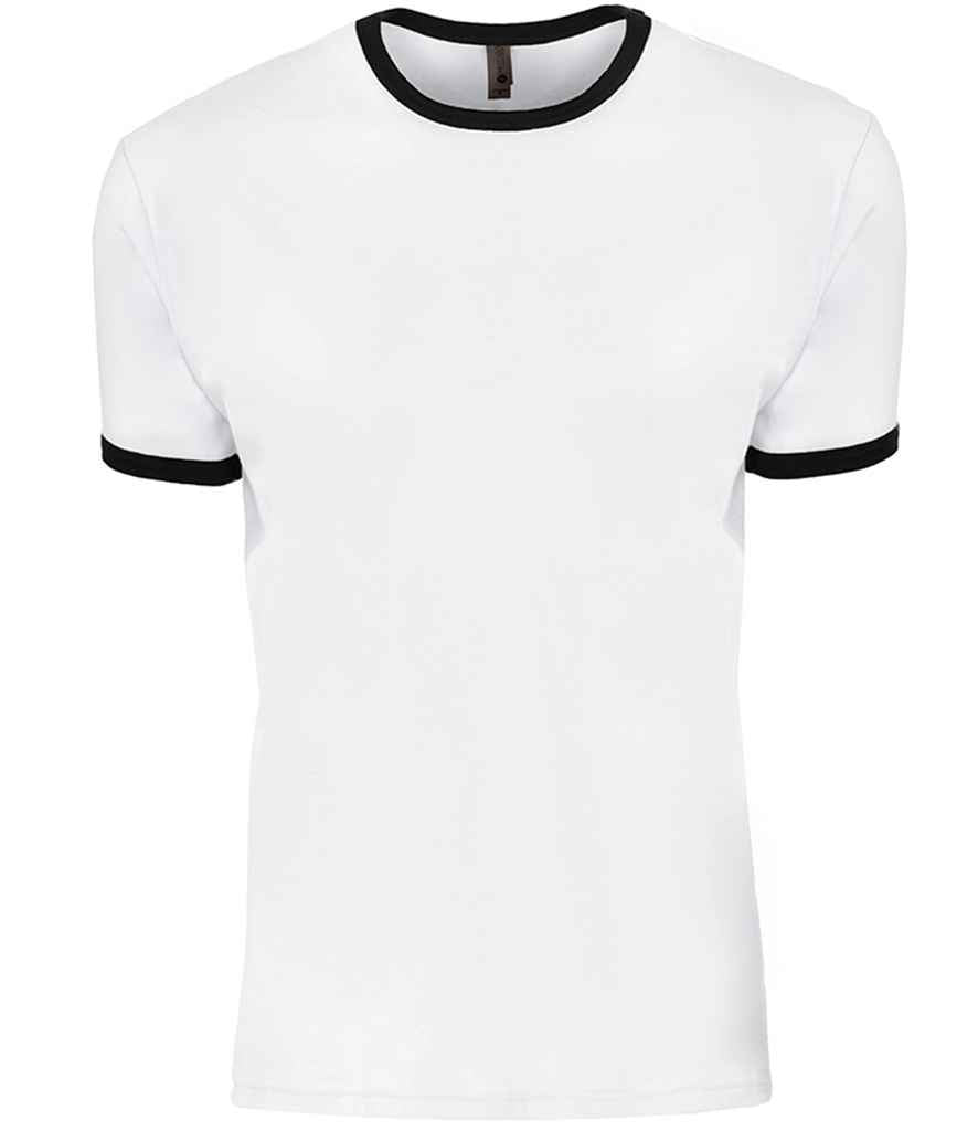 Next Level Apparel Unisex Cotton Ringer T-Shirt in by Next Level Apparel — Custom branded clothing by Print Press, featuring premium embroidery produced in our specialist print lab in the UK.