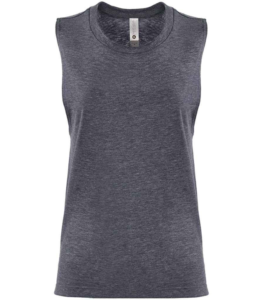 Next Level Apparel Ladies Festival Muscle Tank Top in Antique Denim by Next Level Apparel — Custom branded clothing by Print Press, featuring premium embroidery produced in our specialist print lab in the UK.