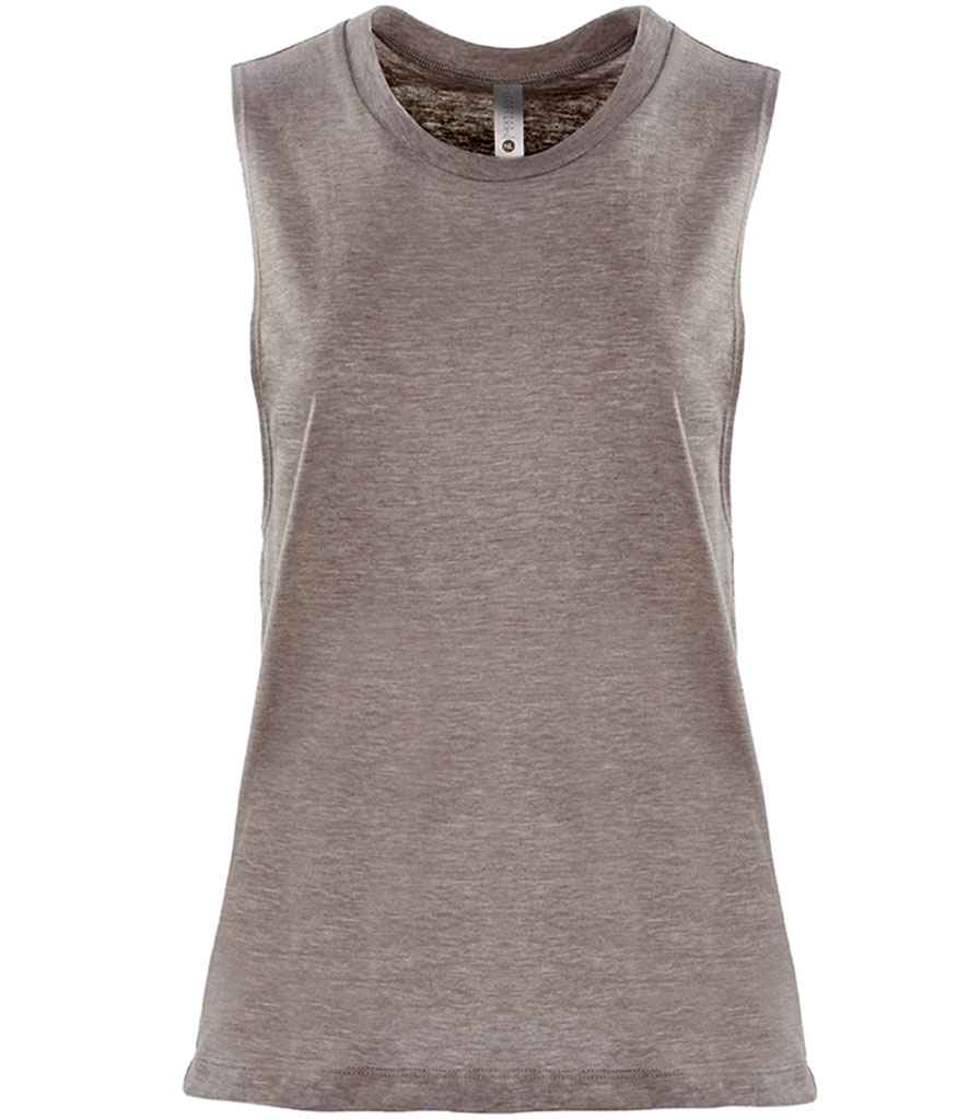 Next Level Apparel Ladies Festival Muscle Tank Top in Ash by Next Level Apparel — Custom branded clothing by Print Press, featuring premium embroidery produced in our specialist print lab in the UK.