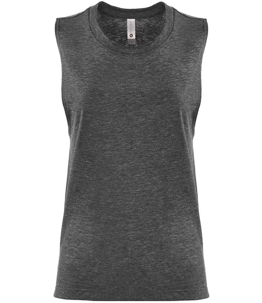Next Level Apparel Ladies Festival Muscle Tank Top in Charcoal by Next Level Apparel — Custom branded clothing by Print Press, featuring premium embroidery produced in our specialist print lab in the UK.
