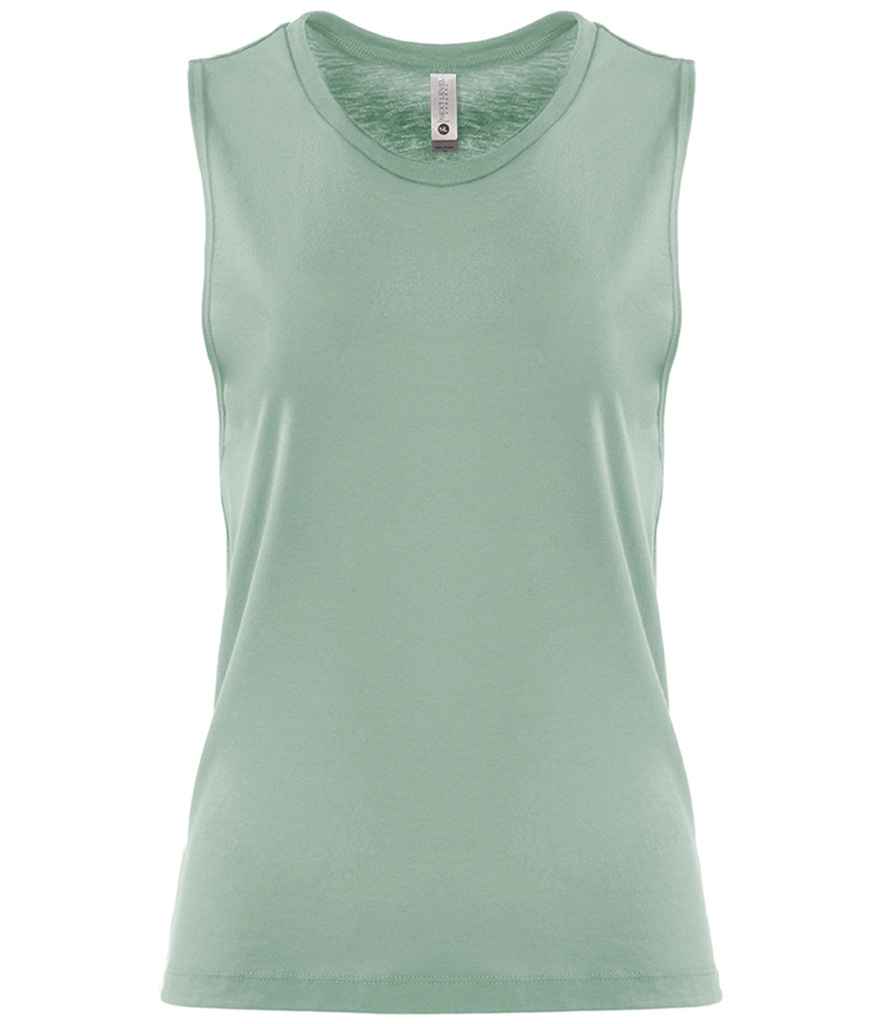 Next Level Apparel Ladies Festival Muscle Tank Top in Stonewash Green by Next Level Apparel — Custom branded clothing by Print Press, featuring premium embroidery produced in our specialist print lab in the UK.