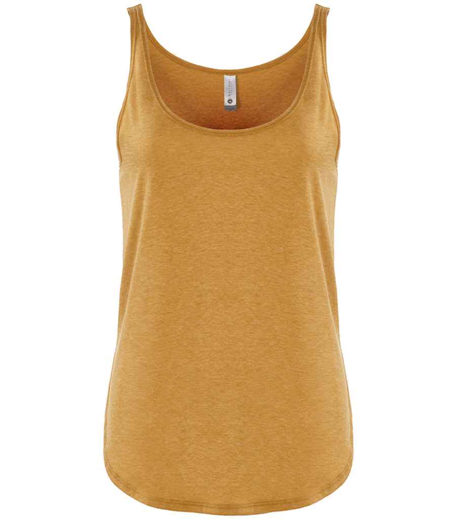 Next Level Apparel Ladies Festival Tank Top in Antique Gold by Next Level Apparel — Custom branded clothing by Print Press, featuring premium embroidery produced in our specialist print lab in the UK.