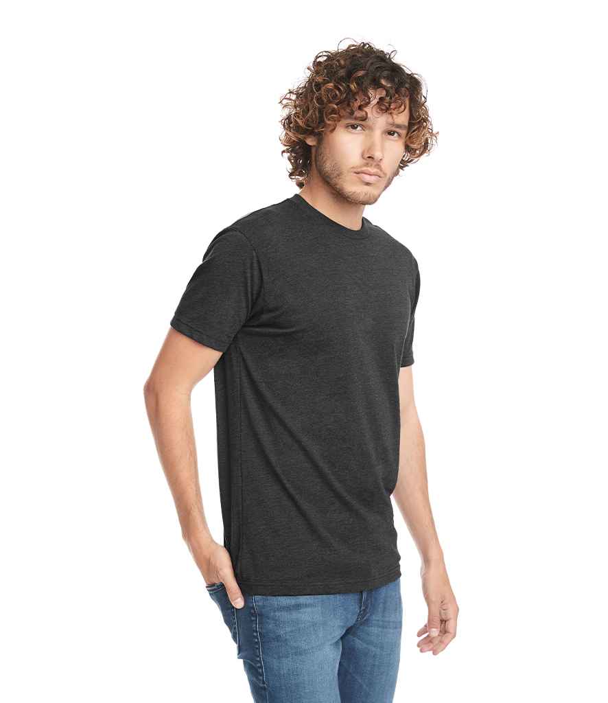 Next Level Apparel Tri-Blend Crew Neck T-Shirt in Vintage Black by Next Level Apparel — Custom branded clothing by Print Press, featuring premium embroidery produced in our specialist print lab in the UK.