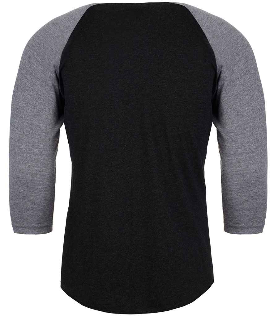 Next Level Apparel Unisex Tri-Blend 3/4 Sleeve Raglan T-Shirt in by Next Level Apparel — Custom branded clothing by Print Press, featuring premium embroidery produced in our specialist print lab in the UK.