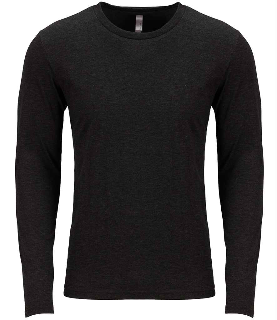 Next Level Apparel Unisex Long Sleeve Tri-Blend Crew T-Shirt in by Next Level Apparel — Custom branded clothing by Print Press, featuring premium embroidery produced in our specialist print lab in the UK.