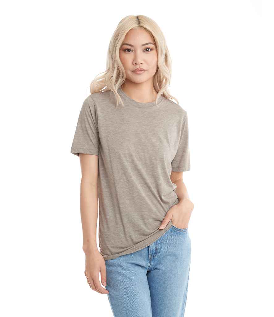 Next Level Apparel Festival Crew Neck T-Shirt in Ash by Next Level Apparel — Custom branded clothing by Print Press, featuring premium embroidery produced in our specialist print lab in the UK.