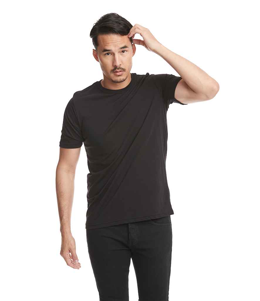 Next Level Apparel Festival Crew Neck T-Shirt in Black by Next Level Apparel — Custom branded clothing by Print Press, featuring premium embroidery produced in our specialist print lab in the UK.