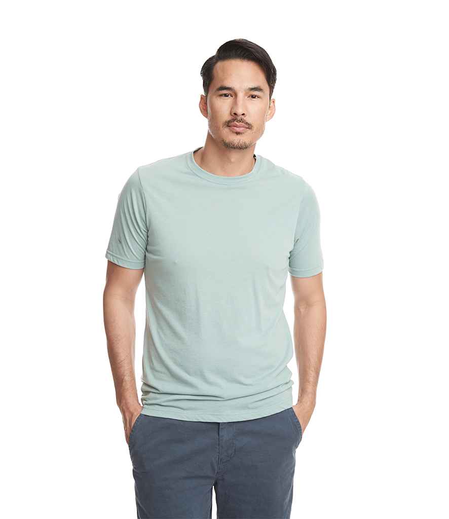 Next Level Apparel Festival Crew Neck T-Shirt in Stonewash Green by Next Level Apparel — Custom branded clothing by Print Press, featuring premium embroidery produced in our specialist print lab in the UK.