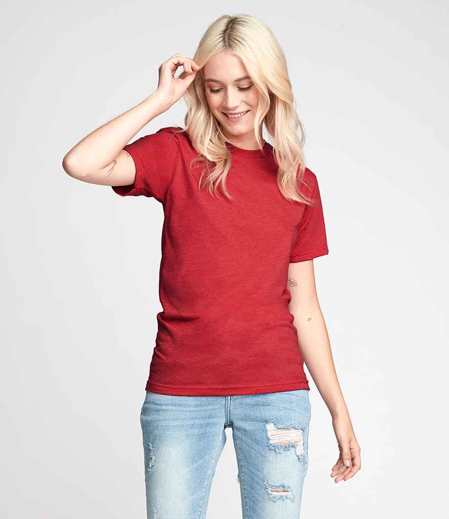 Next Level Apparel Unisex CVC Crew Neck T-Shirt in Red by Next Level Apparel — Custom branded clothing by Print Press, featuring premium embroidery produced in our specialist print lab in the UK.