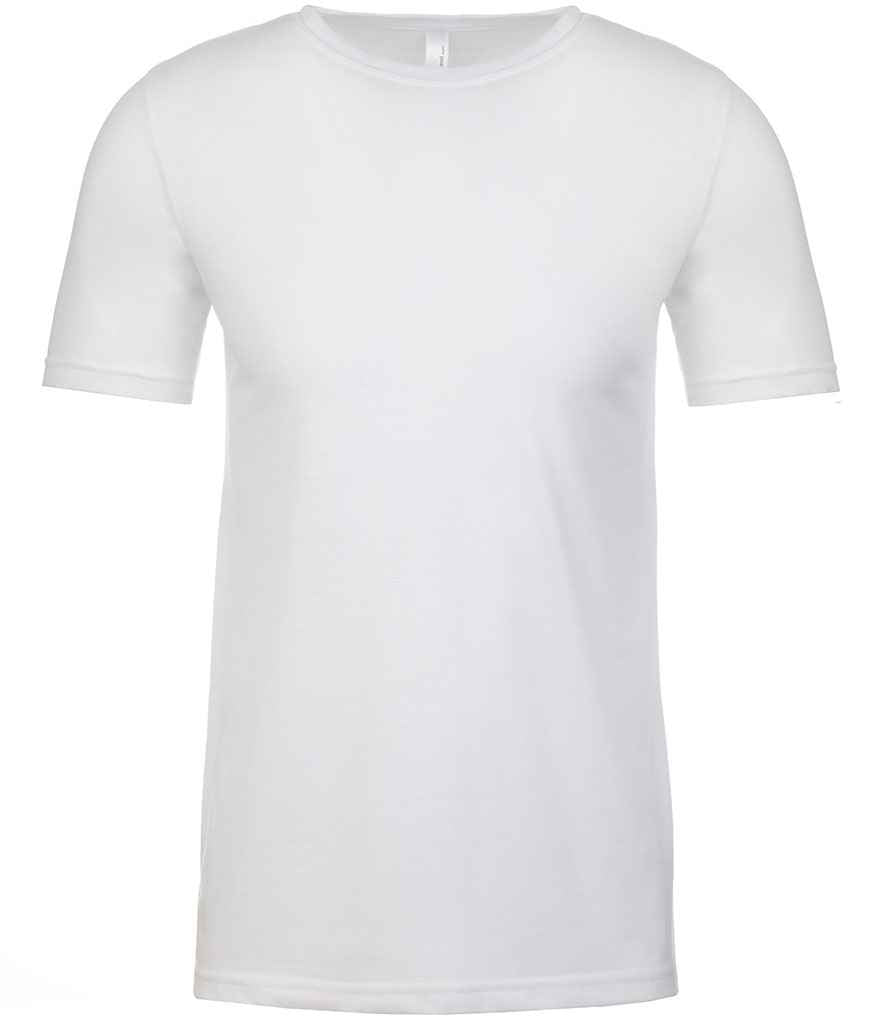 Next Level Apparel Unisex CVC Crew Neck T-Shirt in White by Next Level Apparel — Custom branded clothing by Print Press, featuring premium embroidery produced in our specialist print lab in the UK.