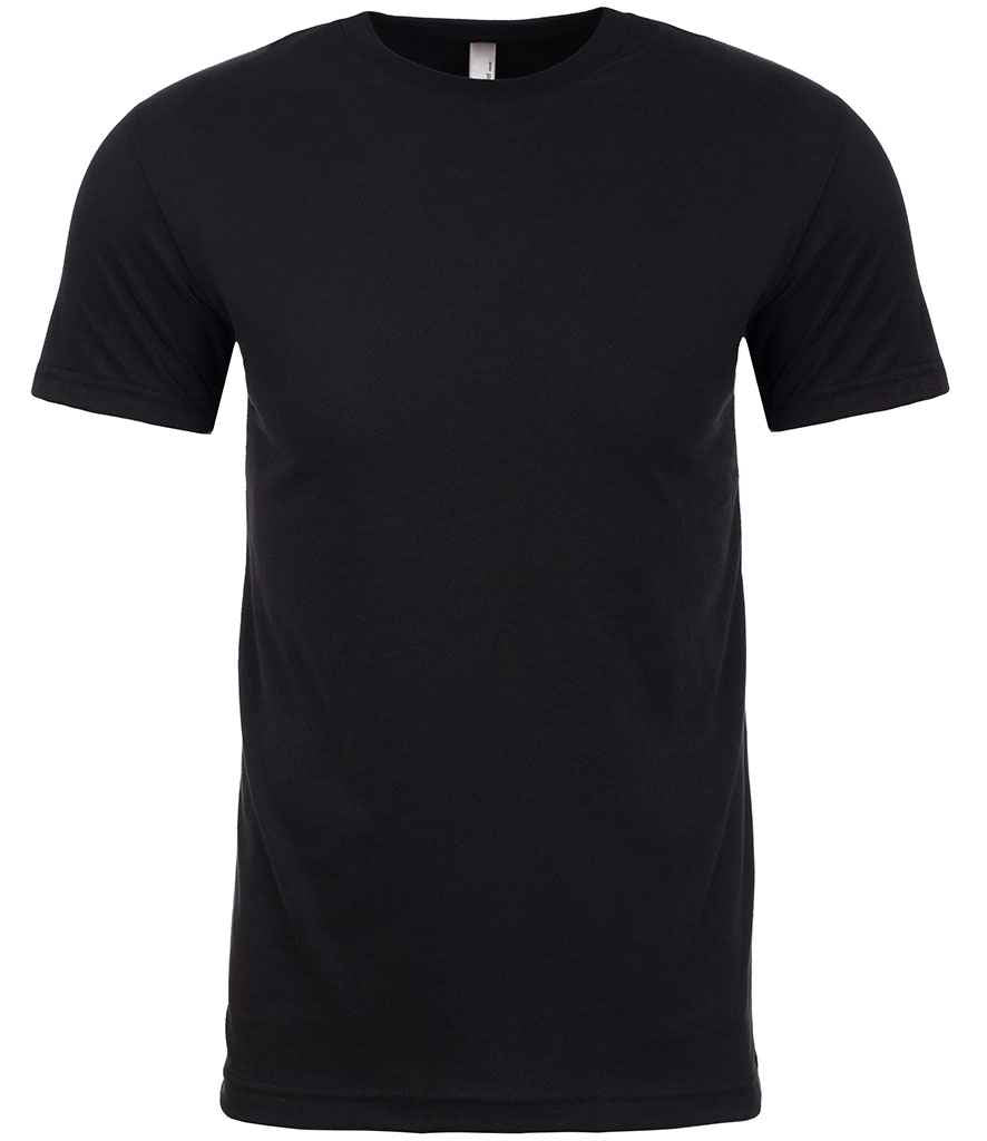 Next Level Apparel Unisex Sueded Crew Neck T-Shirt in Black by Next Level Apparel — Custom branded clothing by Print Press, featuring premium embroidery produced in our specialist print lab in the UK.