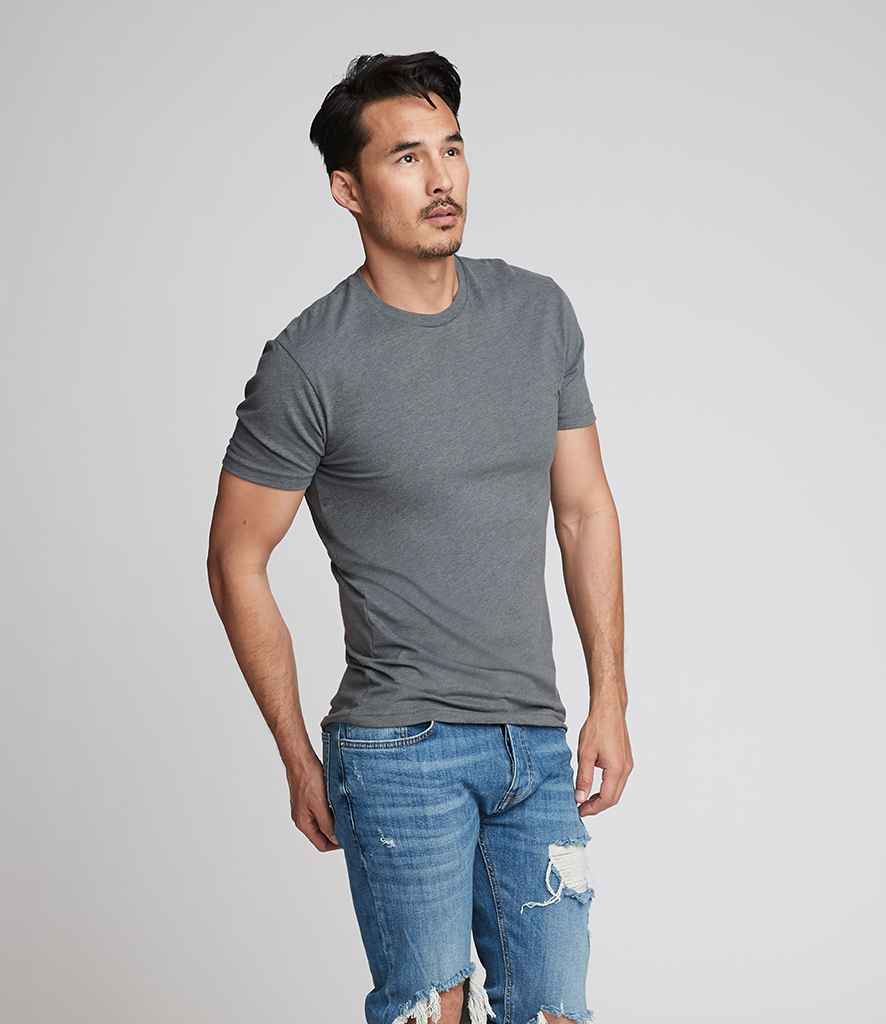 Next Level Apparel Unisex Sueded Crew Neck T-Shirt in Dark Heather by Next Level Apparel — Custom branded clothing by Print Press, featuring premium embroidery produced in our specialist print lab in the UK.