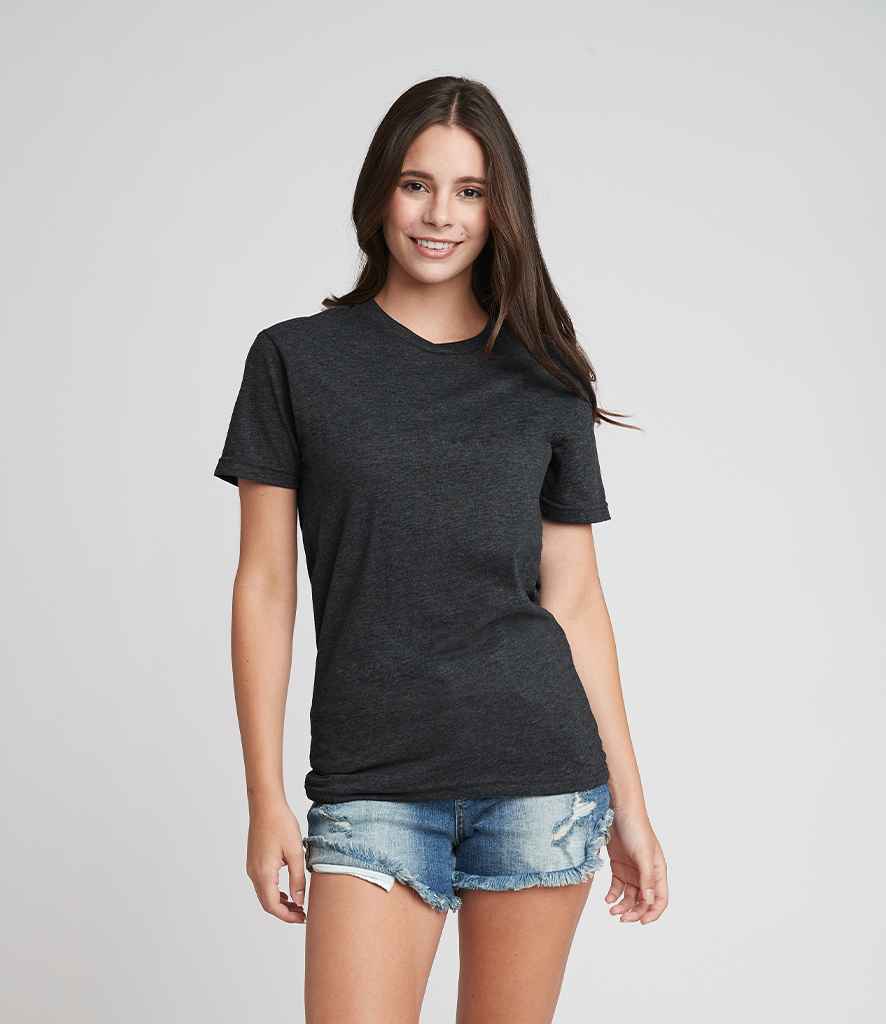 Next Level Apparel Unisex Sueded Crew Neck T-Shirt in Heather Charcoal by Next Level Apparel — Custom branded clothing by Print Press, featuring premium embroidery produced in our specialist print lab in the UK.