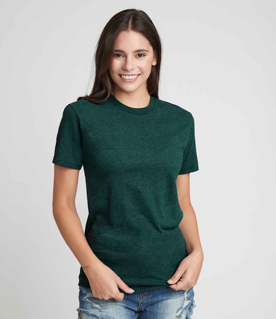 Next Level Apparel Unisex Sueded Crew Neck T-Shirt in Heather Forest by Next Level Apparel — Custom branded clothing by Print Press, featuring premium embroidery produced in our specialist print lab in the UK.