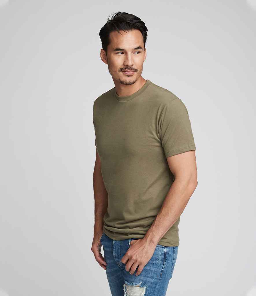 Next Level Apparel Unisex Sueded Crew Neck T-Shirt in Military Green by Next Level Apparel — Custom branded clothing by Print Press, featuring premium embroidery produced in our specialist print lab in the UK.