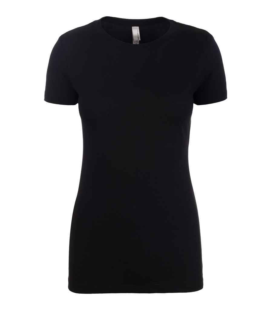 Next Level Apparel Ladies CVC T-Shirt in Black by Next Level Apparel — Custom branded clothing by Print Press, featuring premium embroidery produced in our specialist print lab in the UK.