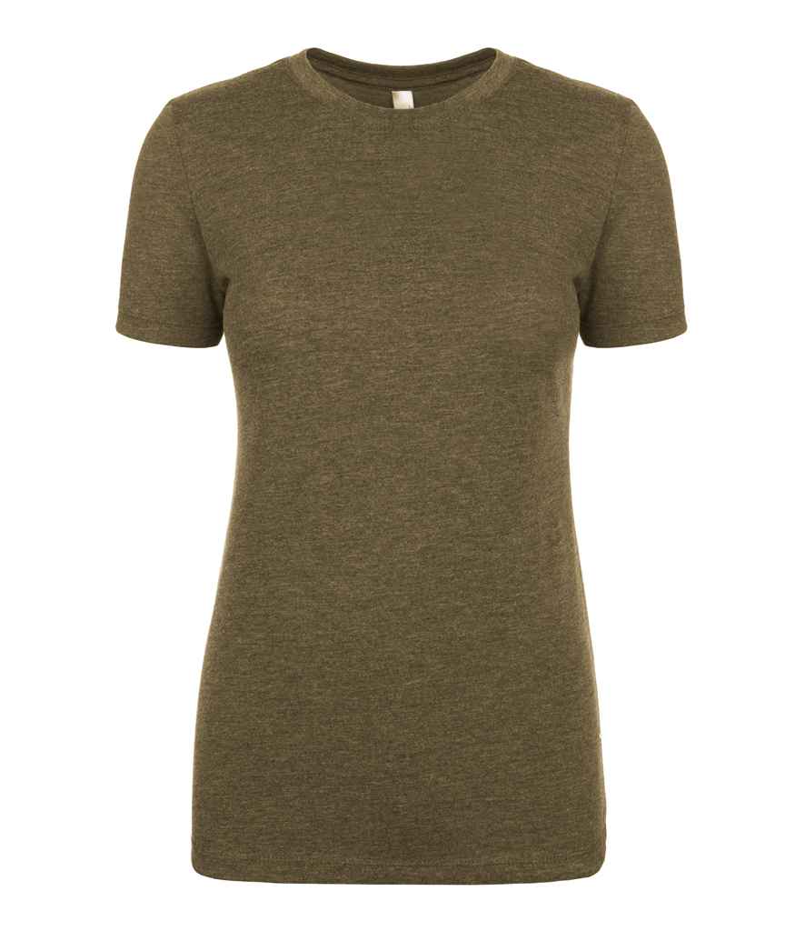 Next Level Apparel Ladies Tri-Blend T-Shirt in Military Green by Next Level Apparel — Custom branded clothing by Print Press, featuring premium embroidery produced in our specialist print lab in the UK.