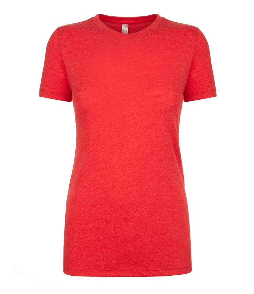 Next Level Apparel Ladies Tri-Blend T-Shirt in Vintage Red by Next Level Apparel — Custom branded clothing by Print Press, featuring premium embroidery produced in our specialist print lab in the UK.