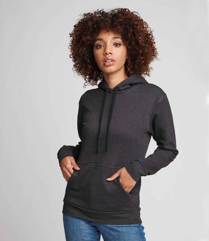 Next Level Apparel Unisex CVC Standard Pullover Hoodie in Heather Black by Next Level Apparel — Custom branded clothing by Print Press, featuring premium embroidery produced in our specialist print lab in the UK.