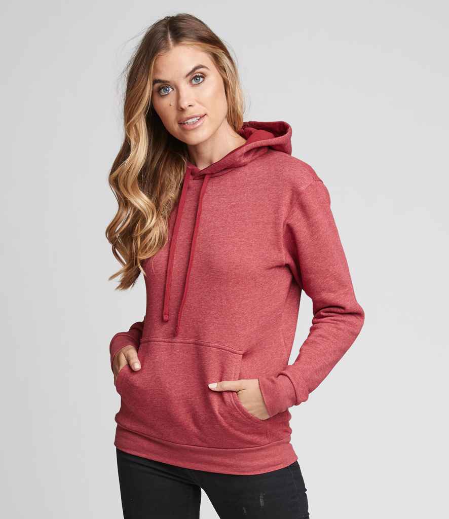 Next Level Apparel Unisex CVC Standard Pullover Hoodie in Heather Cardinal by Next Level Apparel — Custom branded clothing by Print Press, featuring premium embroidery produced in our specialist print lab in the UK.