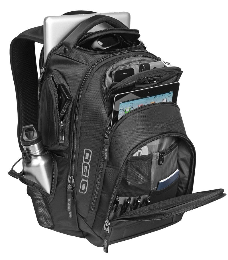 Renegade Backpack in One size Black by OGIO — Custom branded clothing by Print Press, featuring premium embroidery produced in our specialist print lab in the UK.