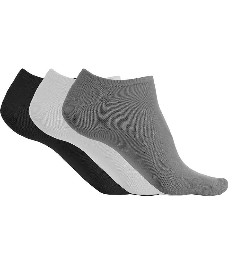 Proact Microfibre Sneaker Socks in Storm Grey White Black by Proact — Custom branded clothing by Print Press, featuring premium embroidery produced in our specialist print lab in the UK.