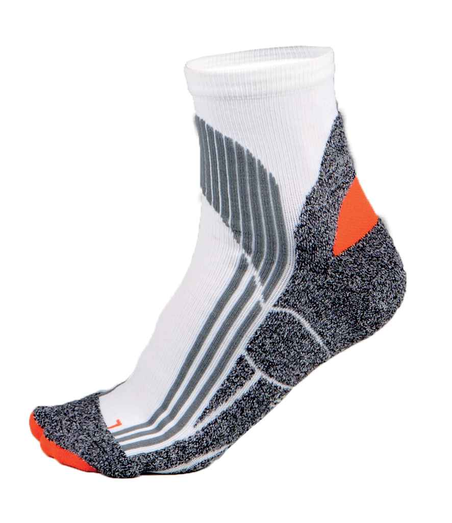 Proact Sports Socks in White Grey by Proact — Custom branded clothing by Print Press, featuring premium embroidery produced in our specialist print lab in the UK.
