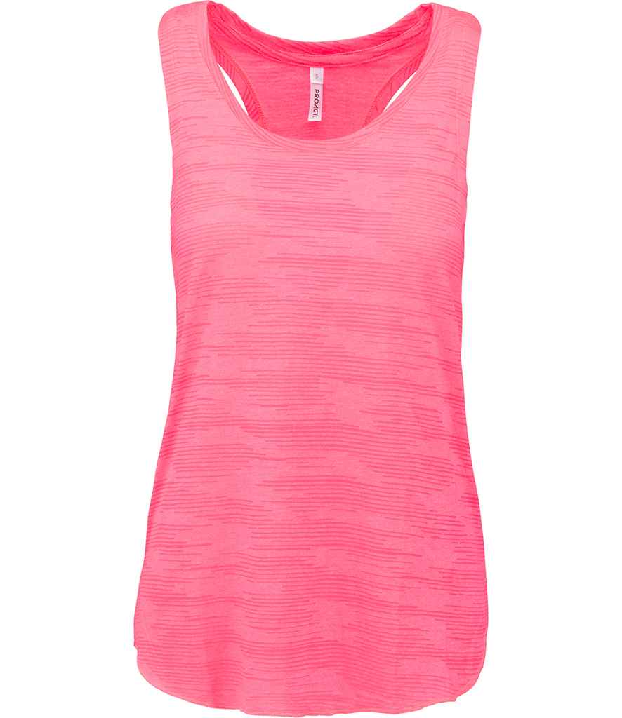 Proact Ladies Sports Slub Tank Top in Fluorescent Pink by Proact — Custom branded clothing by Print Press, featuring premium embroidery produced in our specialist print lab in the UK.