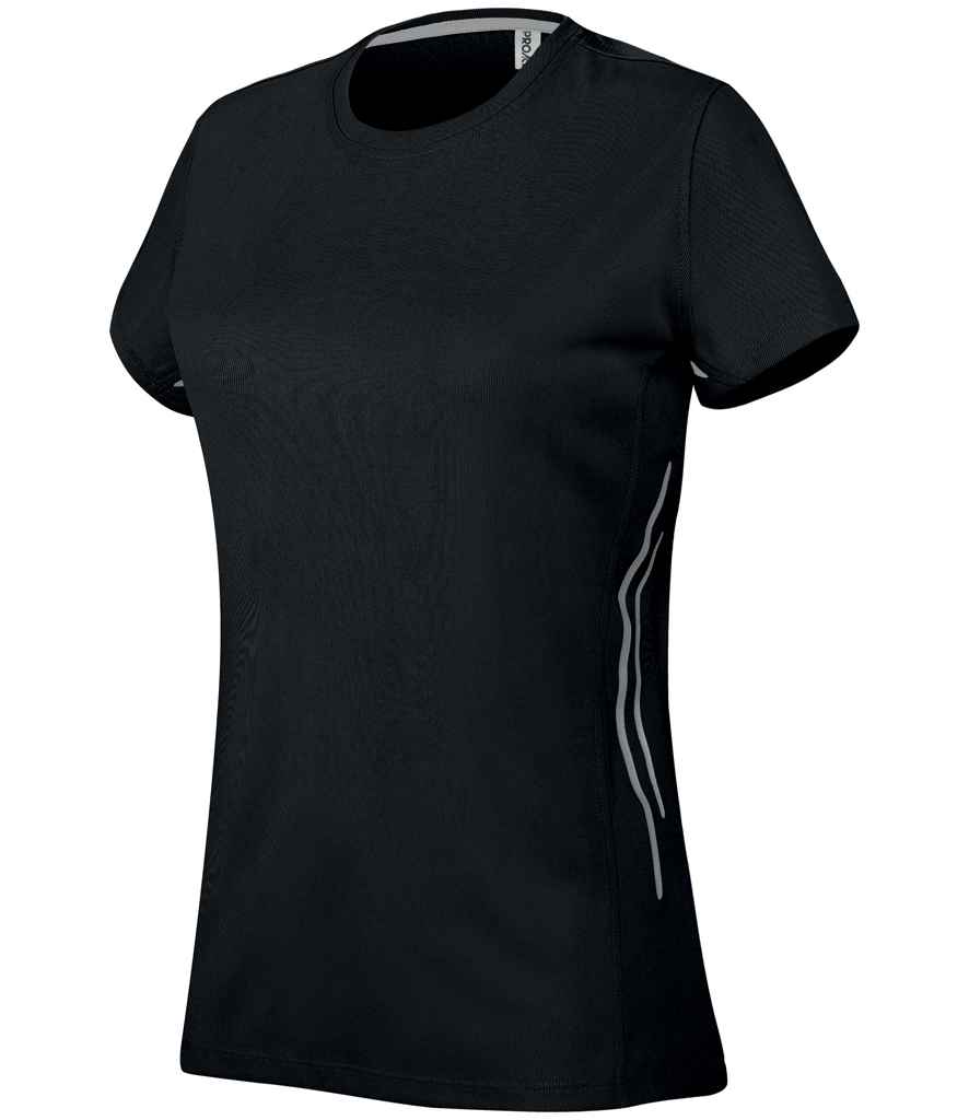 Proact Ladies Contrast Sports T-Shirt in Black Silver by Proact — Custom branded clothing by Print Press, featuring premium embroidery produced in our specialist print lab in the UK.