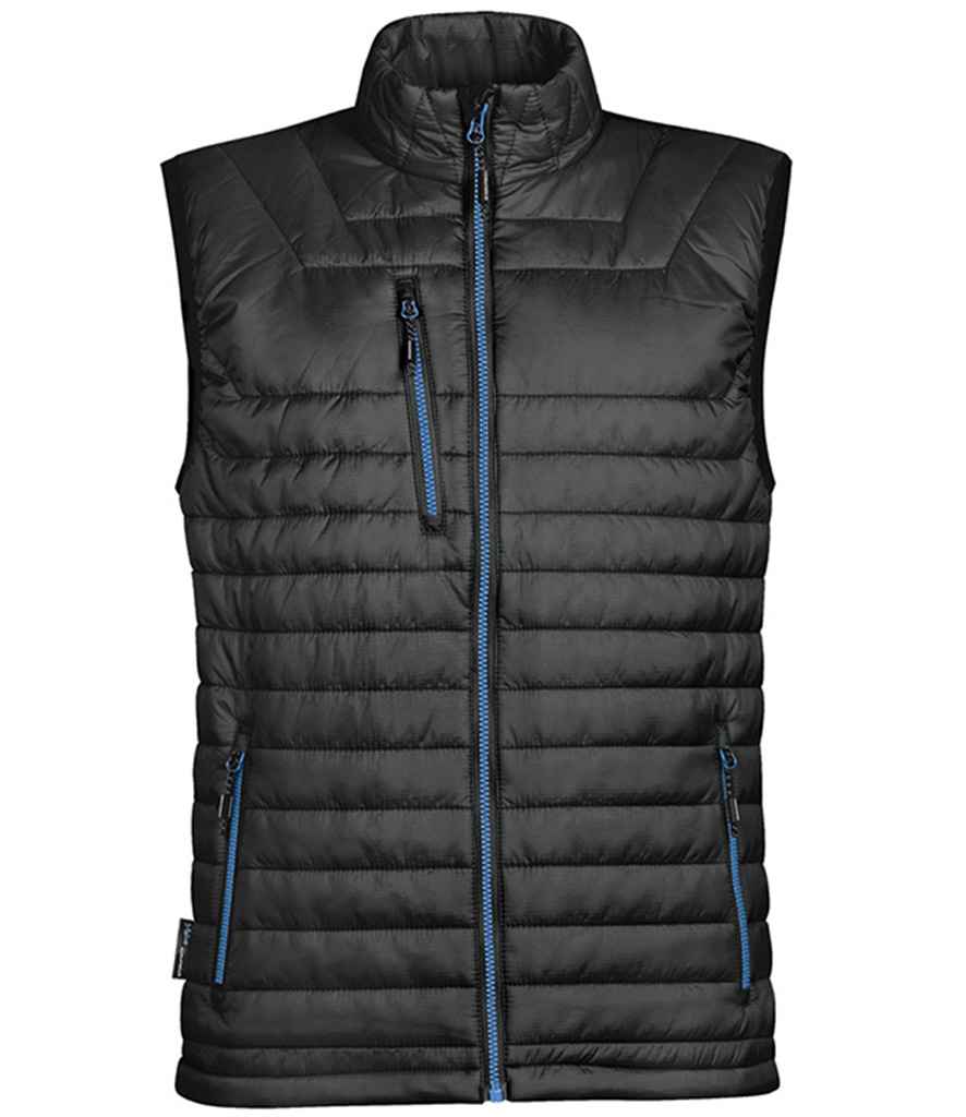 Stormtech Gravity Thermal Bodywarmer in Black Marine Blue by Stormtech — Custom branded clothing by Print Press, featuring premium embroidery produced in our specialist print lab in the UK.